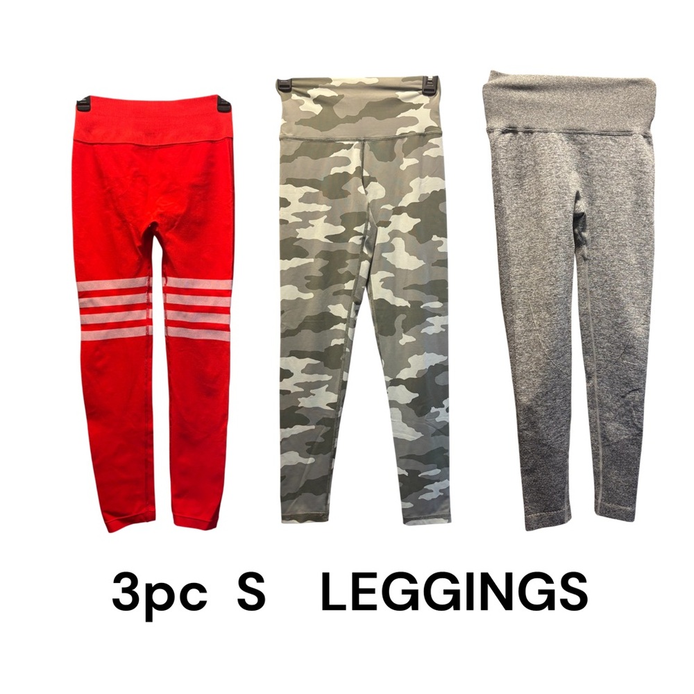 Stylish WOMENS Leggings Set - Red, Camouflage, Gray SMALL